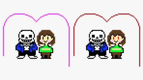 Chara And Sans Pixel, HD Png Download, Free Download