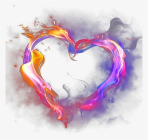 Fire Effects Sticker - Fire Smoke Heart Png, Transparent Png, Free Download
