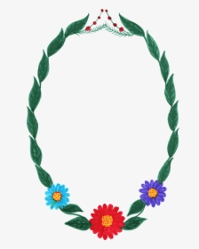 10 Watercolor Oval Frame With Flowers Png Transparent - Png Image Of Flower Circle, Png Download, Free Download
