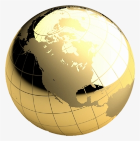 Transparent Globe Png Transparent - Gold Globe, Png Download, Free Download