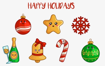Cute Characters Set Example Image - Merry Christmas Characters Christmas, HD Png Download, Free Download