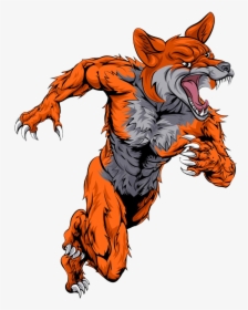 Mascot Fox Graphic Design Illustration - Werewolf Running, HD Png Download, Free Download
