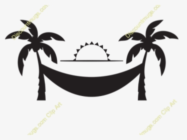 Transparent Hammock Png - Palm Tree Silhouette Clip Art, Png Download, Free Download