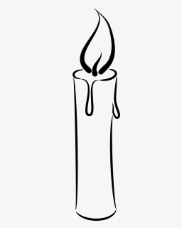 Clip Art Black And White Candle Clipart - Black And White Picture Of Candle, HD Png Download, Free Download