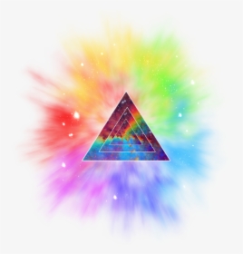 #rainbow #explosion #colour #triangle #burst - Triangle, HD Png Download, Free Download