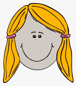 Happy Face Girl Clipart - Cartoon Girl Face, HD Png Download, Free Download