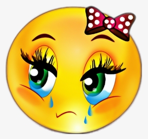 #depression #mood #sad #emjoi #girl - Sad Face Girl Emoji, HD Png Download, Free Download