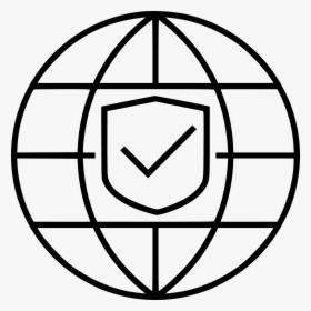 Network Protection - Line Globe Icon, HD Png Download, Free Download