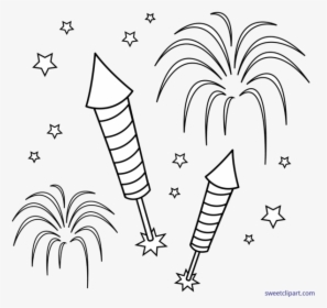Transparent White Fireworks Png - Crackers Clipart Black And White, Png Download, Free Download