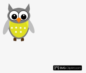 Yellow Owl Gray Clip Art Icon And Clipart Transparent - Clip Art, HD Png Download, Free Download