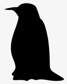 Flightless Bird,silhouette,neck - Silhouette Of A Penguin, HD Png Download, Free Download
