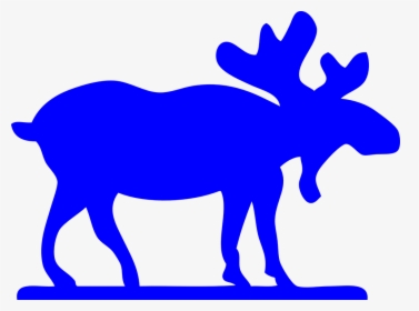Moose, Mammal, Animal, Silhouette, Blue, Scandinavia - Brown Moose Clip Art, HD Png Download, Free Download