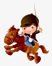 Child Cartoon Horse, HD Png Download, Free Download