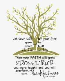 Ddcommunity - Col - 2 - 7 With Tree - Colossians 2 7, HD Png Download, Free Download
