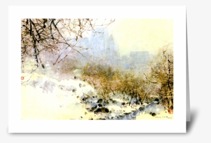 Central Park In Snow By Chen Chi Greeting Card - Picture Frame, HD Png Download, Free Download