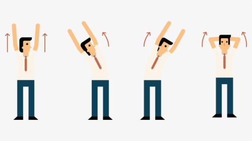 Transparent Arm Fist Png - Stretching At Work Clipart, Png Download, Free Download