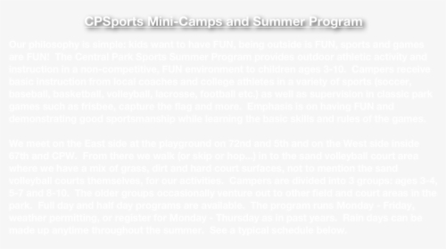 Cpsports Mini Camps And Summer Program  our Philosophy - Im Sorry For Hurting You, HD Png Download, Free Download