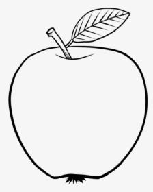 Figure, Apple, Lineart, The Stroke, Black And White - Apple Line Art Png, Transparent Png, Free Download