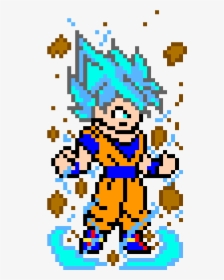 Goku Super Saiyan Blue - Goku Super Saiyan Blue Pixel Art, HD Png Download, Free Download