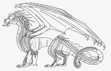 Fire Line Art - Wings Of Fire Sandwing Icewing Hybrid, HD Png Download, Free Download