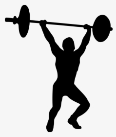 Silhouette Of Man Lifting Weights, HD Png Download - kindpng