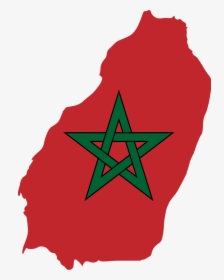 Transparent Morocco Flag Png - Morocco Map With Flag, Png Download, Free Download