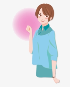 Girls, Cute, Women, Vector, Blue Clothes - Cartoon, HD Png Download, Free Download