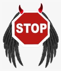 #devil #stop - Black And Red Angel Wings, HD Png Download, Free Download