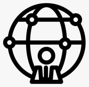 World Person Outline Symbol In A Circle - Person World Icon, HD Png Download, Free Download