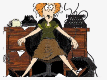 Transparent Secretary Clipart - Cartoon Busy Secretary, HD Png Download, Free Download