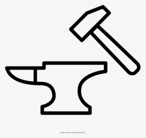 Anvil And Hammer Coloring Page - Icon, HD Png Download, Free Download