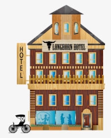 Wild West Hotel, Old Western Building, Hotel, Cowboy - House, HD Png Download, Free Download