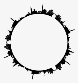 City Skyline In A Circle, HD Png Download, Free Download