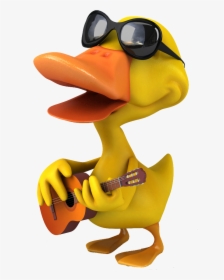 Mallard Royalty-free Guitar American Pekin Duck Clipart - 3d 动物 卡通, HD Png Download, Free Download