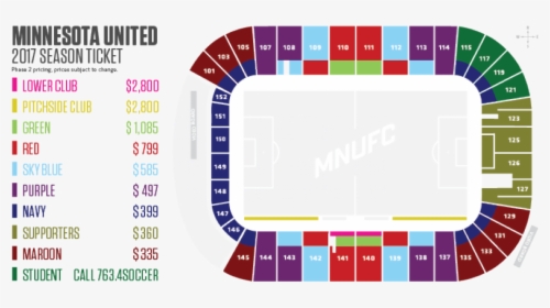 Minnesota United Allianz Field Seating Chart, HD Png Download, Free Download