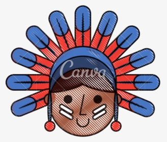 Clip Art Character Icon Icons By - Native American Feather Hat, HD Png Download, Free Download