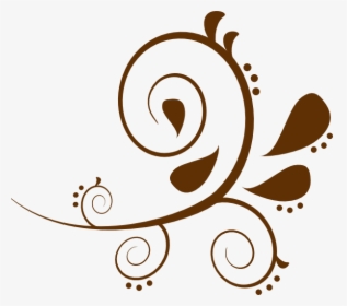 Brown Paisely Clip Art At Clker Com - Brown Swirl Clip Art, HD Png Download, Free Download