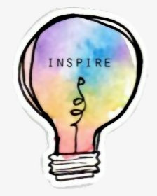 #lightbulb #watercolor #idea #inspire #creative - Inspire Light Bulb, HD Png Download, Free Download