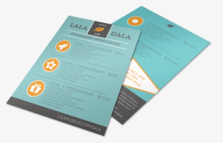 Event Sponsorship Flyer Template Preview - Brochure, HD Png Download, Free Download