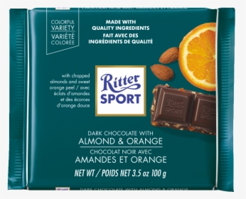Ritter Sport Dark Almond Orange, HD Png Download, Free Download