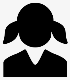 Girl With Two Ponytails - 2 Pony Tails Svg, HD Png Download, Free Download