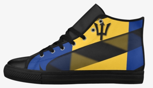 The Flag Of Barbados Aquila High Top Microfiber Leather - Basketball Shoe, HD Png Download, Free Download