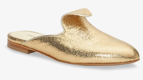 10mm Italian Made Andrea Slide Flat In Gold Crackle - Slip-on Shoe, HD Png Download, Free Download