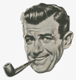 Vintage Man Smoking Pipe, HD Png Download, Free Download