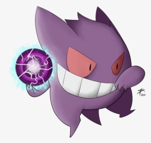 Gengar Used Shadow Ball By Digitalpelican-d7tkk8e - Cartoon, HD Png Download, Free Download