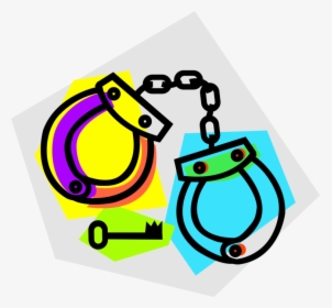 Vector Illustration Of Handcuffs Physical Restraint, HD Png Download, Free Download