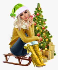 Transparent Christmas Girls Png - Christmas Tree Clip Art, Png Download, Free Download