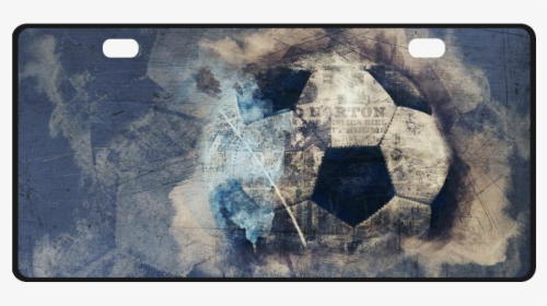 Abstract Blue Grunge Soccer License Plate - Abstract Soccer Art, HD Png Download, Free Download