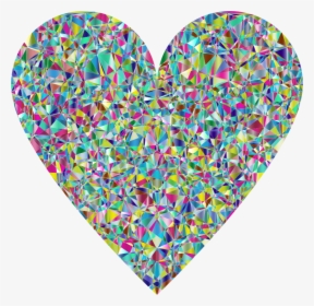 Chromatic Crystal Heart - Groovy Heart Png, Transparent Png, Free Download