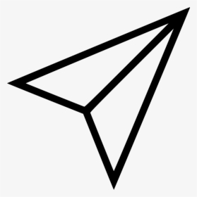 Black Shape Paper Plane Png Image - Instagram Paper Airplane Icon, Transparent Png, Free Download